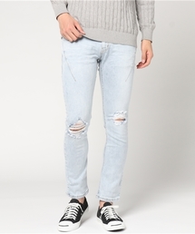 VENCEEXCHANGE | ダーツ入りダメージデニムスキニー            (デニムパンツ)