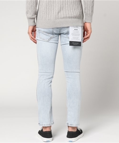 VENCEEXCHANGE(ヴァンスエクスチェンジ)の「ダーツ入りダメージデニムスキニー (デニムパンツ・メンズ・ブルー/ライトブルー・SMALL/MEDIUM/LARGE)」の4枚目の写真