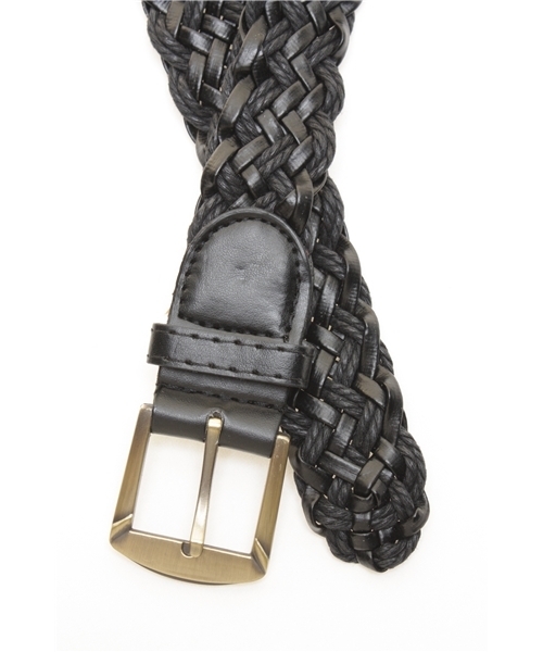 603（ロクマルサン）の「603　レザー編み込み細ベルト（ベルト・レディース・ブラウン/ブラック・FREE）」の3枚目の写真