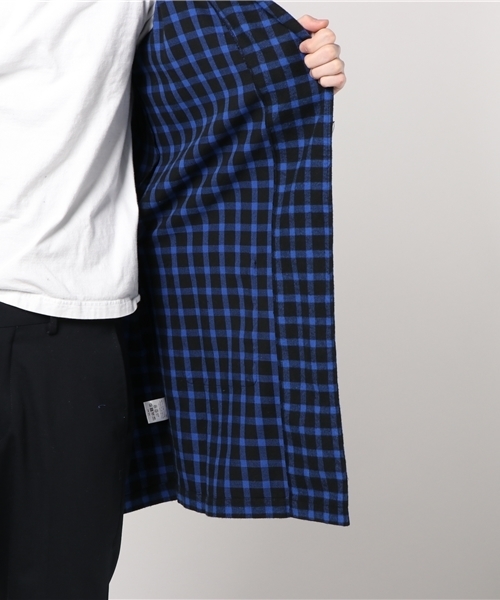 VENCEEXCHANGE（ヴァンスエクスチェンジ）の「チェックショールガウン             （その他アウター・メンズ・レッド/ブルー・LARGE/MEDIUM）」の9枚目の写真