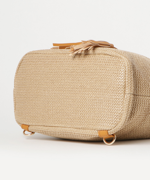 PLAIN CLOTHING（プレーンクロージング）の「2WAY巾着ショルダーバッグ【PLAIN CLOTHING】（ショルダーバッグ・レディース・イエロー系その他/ベージュ系その他/ホワイト系その他/ブラック×ブラック・FREE）」の13枚目の写真