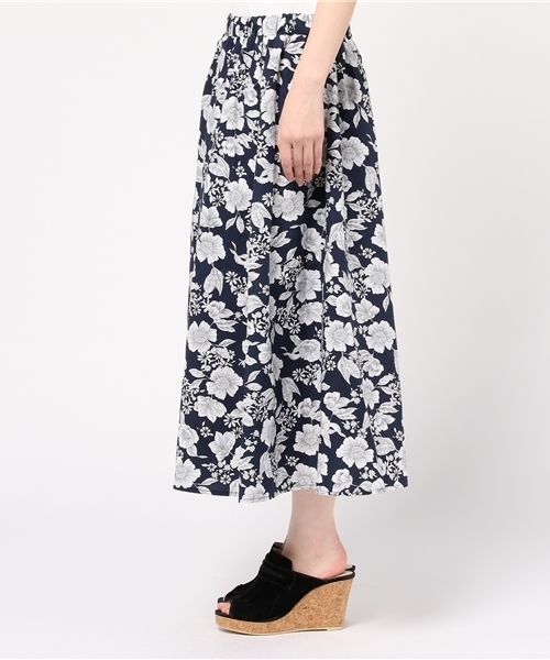 PUNYUS（プニュズ）の「花柄ロングスカート（スカート・レディース・グリーン/ネイビー/ベージュ・2/1/3）」の5枚目の写真