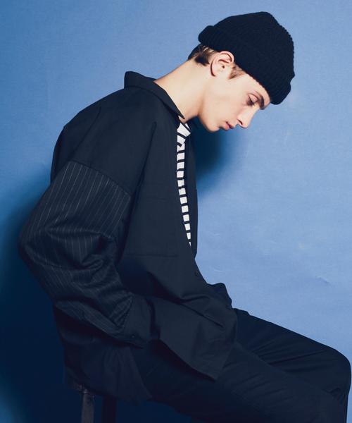 MONKEY TIME（モンキータイム）の「＜monkey time＞ TR/GEORGETTE WIDE SHIRT/シャツ（シャツ/ブラウス・メンズ・ブラック/グレー・SMALL/MEDIUM/LARGE/X-LARGE）」の9枚目の写真