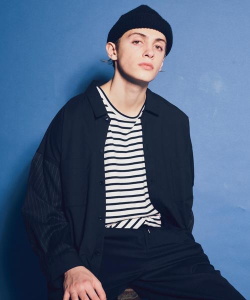 MONKEY TIME（モンキータイム）の「＜monkey time＞ TR/GEORGETTE WIDE SHIRT/シャツ（シャツ/ブラウス・メンズ・ブラック/グレー・SMALL/MEDIUM/LARGE/X-LARGE）」の10枚目の写真