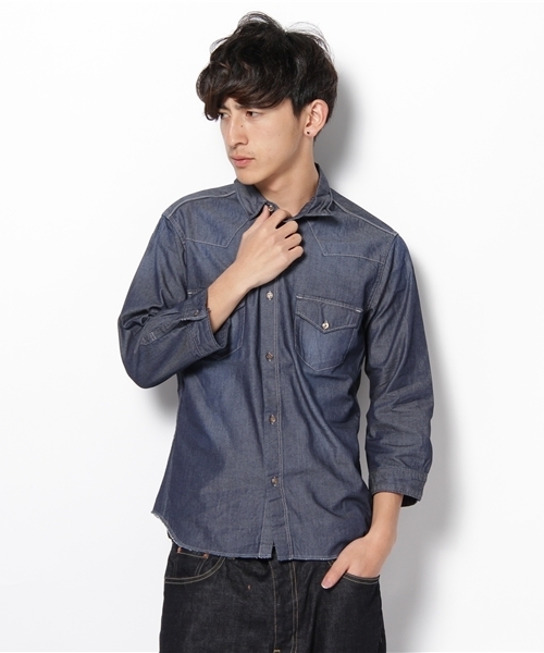 BEAUTY&YOUTH UNITED ARROWS（ビューティーアンドユースユナイテッドアローズ）の「by ∴ デニム/ウエスタンシャツ 7SL◆（シャツ/ブラウス・メンズ・ライトブルー/コバルトブルー・SMALL/MEDIUM/LARGE/X-LARGE）」の10枚目の写真
