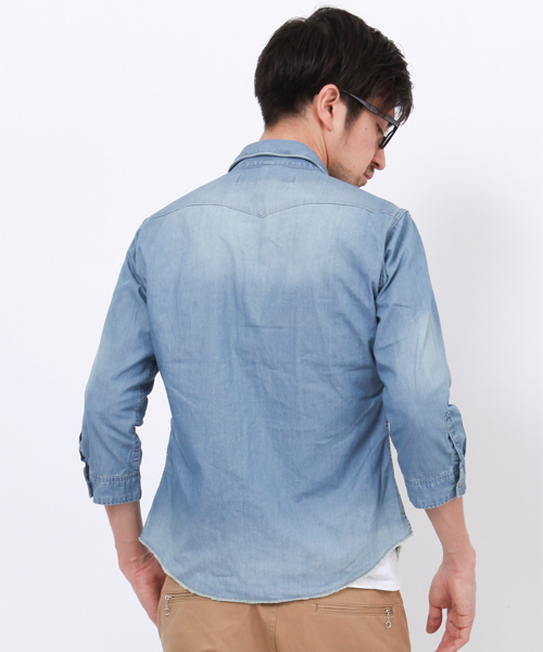 BEAUTY&YOUTH UNITED ARROWS（ビューティーアンドユースユナイテッドアローズ）の「by ∴ デニム/ウエスタンシャツ 7SL◆（シャツ/ブラウス・メンズ・ライトブルー/コバルトブルー・SMALL/MEDIUM/LARGE/X-LARGE）」の18枚目の写真