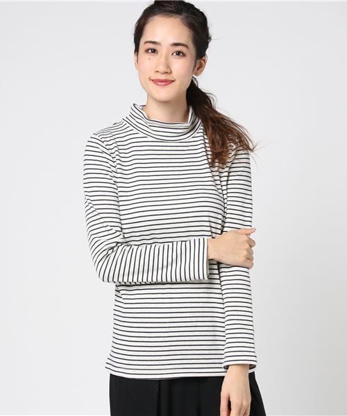 Honeys（ハニーズ）の「裏シャギーハイネック（Tシャツ/カットソー・レディース・チャコール/ブルー系その他/ピンク系その他/ブラック/ピンク/アイボリー/ベージュ系その他・L/LL/M）」の4枚目の写真