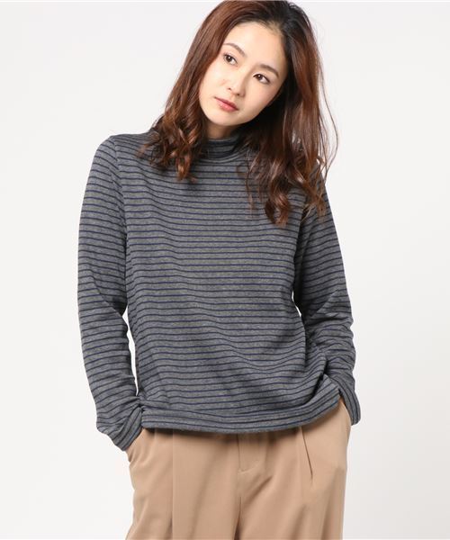 Honeys（ハニーズ）の「裏シャギーハイネック（Tシャツ/カットソー・レディース・チャコール/ブルー系その他/ピンク系その他/ブラック/ピンク/アイボリー/ベージュ系その他・L/LL/M）」の5枚目の写真
