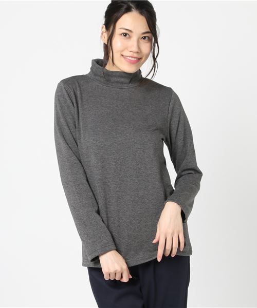 Honeys（ハニーズ）の「裏シャギーハイネック（Tシャツ/カットソー・レディース・チャコール/ブルー系その他/ピンク系その他/ブラック/ピンク/アイボリー/ベージュ系その他・L/LL/M）」の3枚目の写真