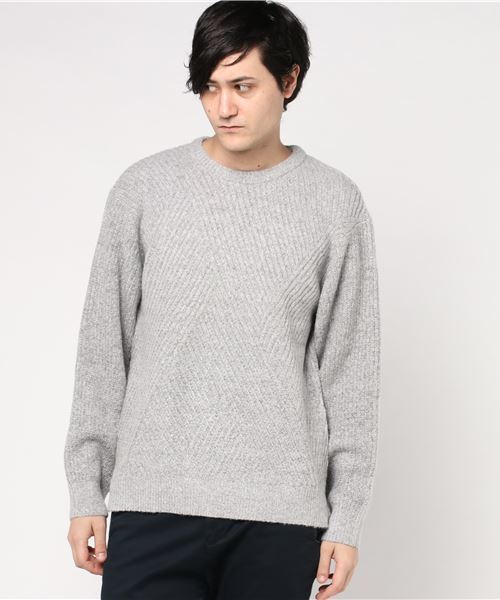 WEGO（ウィゴー）の「WEGO/ウールタッチサイドスリットニット（ニット/セーター・メンズ・杢グレー/ブラック/ネイビー/ホワイト・LARGE/MEDIUM/SMALL）」の22枚目の写真