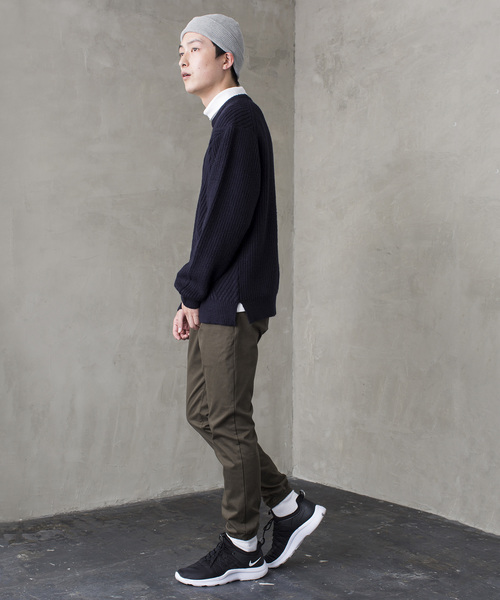 WEGO（ウィゴー）の「WEGO/ウールタッチサイドスリットニット（ニット/セーター・メンズ・杢グレー/ブラック/ネイビー/ホワイト・LARGE/MEDIUM/SMALL）」の21枚目の写真