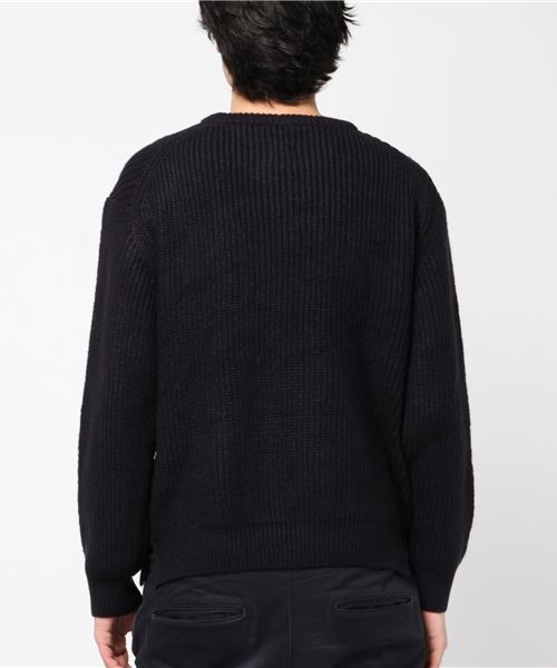 WEGO（ウィゴー）の「WEGO/ウールタッチサイドスリットニット（ニット/セーター・メンズ・杢グレー/ブラック/ネイビー/ホワイト・LARGE/MEDIUM/SMALL）」の5枚目の写真