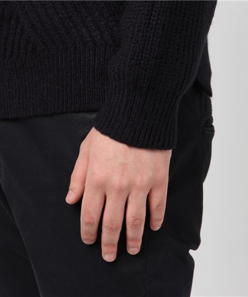 WEGO（ウィゴー）の「WEGO/ウールタッチサイドスリットニット（ニット/セーター・メンズ・杢グレー/ブラック/ネイビー/ホワイト・LARGE/MEDIUM/SMALL）」の8枚目の写真