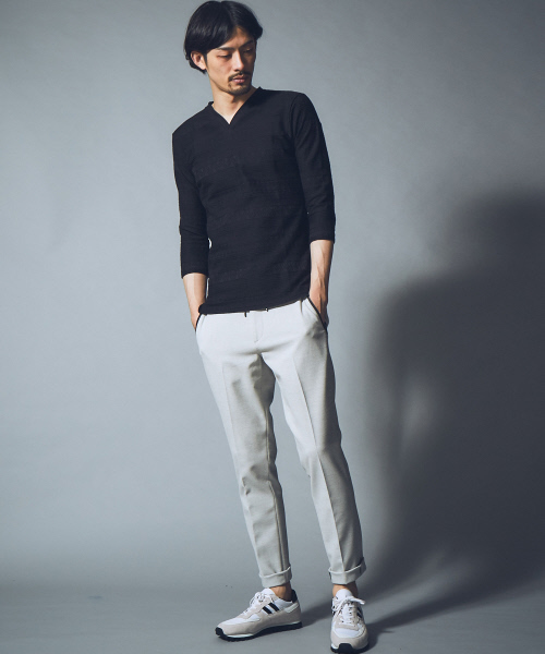 5351 POUR LES HOMMES（ゴーサンゴーイチプールオム）の「オックステーパードスラックス（スラックス・メンズ・ライトグレー/ブラック・44/46/48/50）」の10枚目の写真