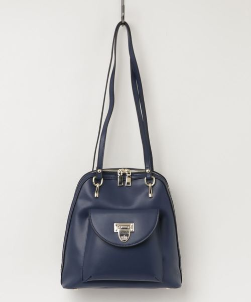 VitaFelice（ヴィータフェリーチェ）の「【牛革/カウレザー】牛革2wayリュックサック・ショルダーバッグ（バックパック/リュック・レディース・ブラック/ネイビー/オフホワイト/キャメル/ワイン・FREE）」の8枚目の写真