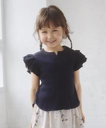 green label relaxing | 【キッズ】ライトワッフル フリルプルオーバー ◆(Tシャツ/カットソー)