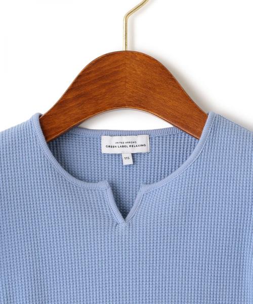 green label relaxing（グリーンレーベルリラクシング）の「【キッズ】ライトワッフル フリルプルオーバー ◆（Tシャツ/カットソー・キッズ・ネイビー/ライトブルー・105/135/125/115/95）」の12枚目の写真