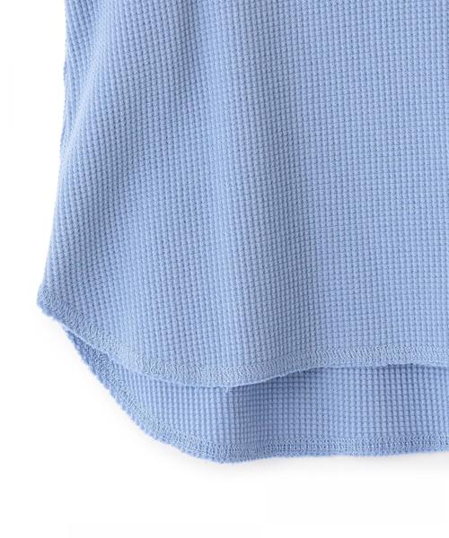 green label relaxing（グリーンレーベルリラクシング）の「【キッズ】ライトワッフル フリルプルオーバー ◆（Tシャツ/カットソー・キッズ・ネイビー/ライトブルー・105/135/125/115/95）」の9枚目の写真