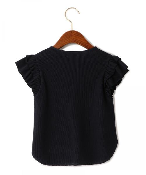 green label relaxing（グリーンレーベルリラクシング）の「【キッズ】ライトワッフル フリルプルオーバー ◆（Tシャツ/カットソー・キッズ・ネイビー/ライトブルー・105/135/125/115/95）」の7枚目の写真