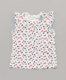 PETIT BATEAU | プリントフリルスリーブＴシャツ(Tシャツ/カットソー)