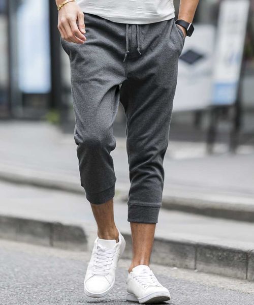 JILL BLAZE（ジルブレイズ）の「ポンチジャ－ジ／クロップドジョガ－パンツ（その他パンツ・メンズ・カーキ/チャコールグレー/ホワイト/ブラック/ネイビー/ライトグレー・M/LL/L）」の4枚目の写真