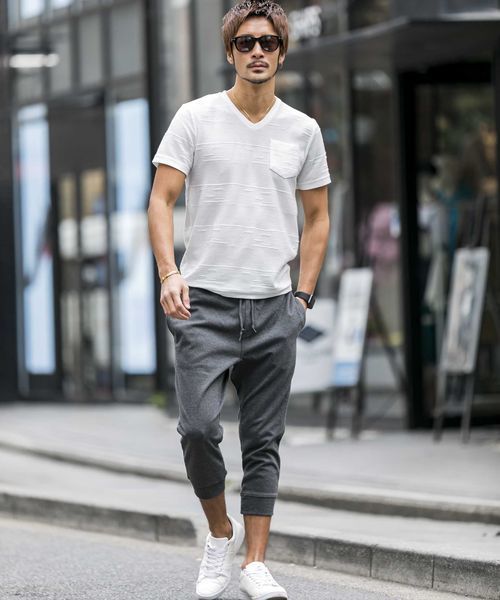 JILL BLAZE（ジルブレイズ）の「ポンチジャ－ジ／クロップドジョガ－パンツ（その他パンツ・メンズ・カーキ/チャコールグレー/ホワイト/ブラック/ネイビー/ライトグレー・M/LL/L）」の10枚目の写真