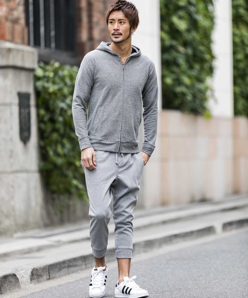 JILL BLAZE（ジルブレイズ）の「ポンチジャ－ジ／クロップドジョガ－パンツ（その他パンツ・メンズ・カーキ/チャコールグレー/ホワイト/ブラック/ネイビー/ライトグレー・M/LL/L）」の8枚目の写真