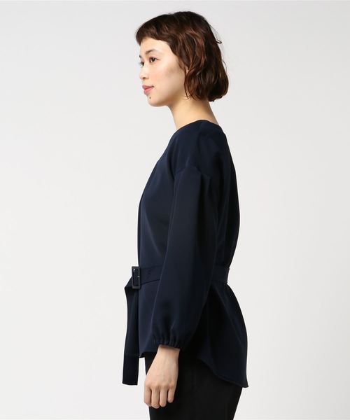 NARACAMICIE（ナラカミーチェ）の「ボリュームスリーブベルト付ブラウス（シャツ/ブラウス・レディース・ホワイト/ネイビー/ピンク・MEDIUM）」の15枚目の写真