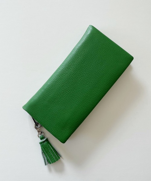 BIRTHDAY BAR（バースデイバー）の「本革 タッセル付き 長財布（財布・レディース・ブラック/ベージュ/ネイビー/レッド/キャメル/ゴールド/シルバー/グレー/ピンク/ブルー/モカ/イエロー/ブルー系その他7/スモークピンク/サックスブルー/レモンイエロー/ベージュ系/グリーン/ラベンダー・フリー）」の22枚目の写真