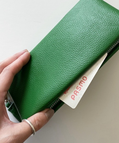 【HEDGE ヘッジ】ネイビー レザー 長財布 タッセル付き Beau're 財布 本革 タッセル付き 長財布 レディース メンズ