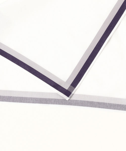 BEAMS F(ビームスエフ)の「GRAZIINA / ラインハンカチ(ハンカチ/ハンドタオル・メンズ・ホワイト/ホワイト系その他2/ホワイト系その他3・ONE SIZE)」の7枚目の写真