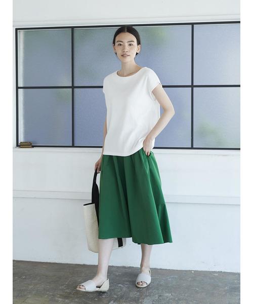 AMERICAN HOLIC(アメリカンホリック)の「・針抜きリブ ボックスプルオーバー(Tシャツ/カットソー・レディース・モカ/イエロー/レッド/ブルー/オフホワイト/チャコールグレー・L/M)」の15枚目の写真