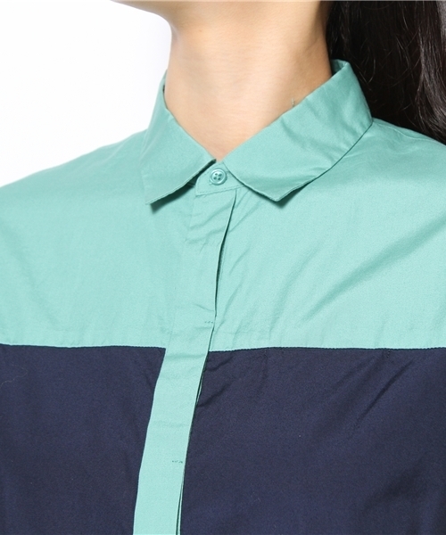 BEAUTY&YOUTH UNITED ARROWS(ビューティーアンドユースユナイテッドアローズ)の「BYBC カラーブロックショートスリーブシャツ ◆(シャツ/ブラウス・レディース・ホワイト/ライム・フリー)」の6枚目の写真