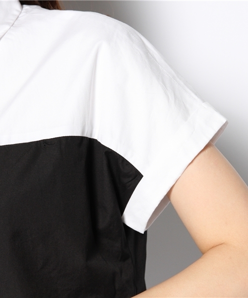 BEAUTY&YOUTH UNITED ARROWS(ビューティーアンドユースユナイテッドアローズ)の「BYBC カラーブロックショートスリーブシャツ ◆(シャツ/ブラウス・レディース・ホワイト/ライム・フリー)」の10枚目の写真