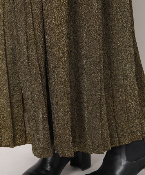 LOWRYS FARM(ローリーズファーム)の「ラメプリーツマキシスカート 821513(スカート・レディース・シルバー/ゴールド・FREE)」の3枚目の写真