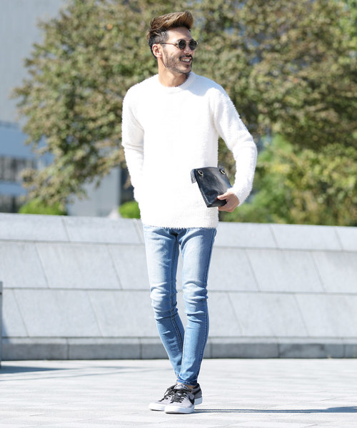 【セール】ストレッチスキニーパンツ デニム & クラッシュ ダメージデニム ジーンズ（デニムパンツ）｜JIGGYS SHOP（ジギーズショップ）