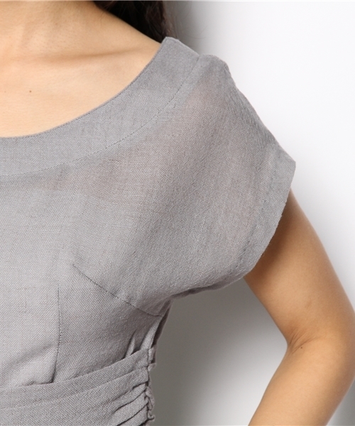 Kastane（カスタネ）の「ウールガーゼ切替ワンピース（ワンピース・レディース・ネイビー/グレー・FREE）」の7枚目の写真