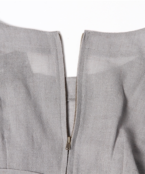 Kastane（カスタネ）の「ウールガーゼ切替ワンピース（ワンピース・レディース・ネイビー/グレー・FREE）」の10枚目の写真