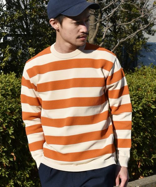 SHIPS（シップス）の「SC: MADE IN JAPAN SPACEMASTER(R) チェンジ プルオーバー ニット（ニット/セーター・メンズ・ホワイト/ベージュ/ネイビー/オレンジ/オフホワイト・SMALL/MEDIUM/LARGE/X-LARGE）」の20枚目の写真