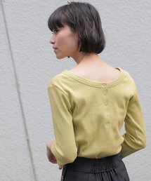 LAKOLE | 【マルチウェイ】テレコリブ7分袖プルオーバー / LAKOLE(Tシャツ/カットソー)