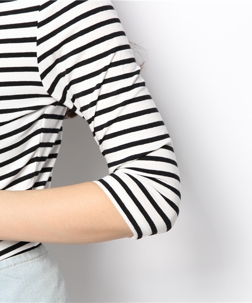 WEGO(ウィゴー)の「WEGO/柄ピチ7分袖Tシャツ(Tシャツ/カットソー・レディース・ブラック/ブルー/レッド/その他1・FREE)」の9枚目の写真