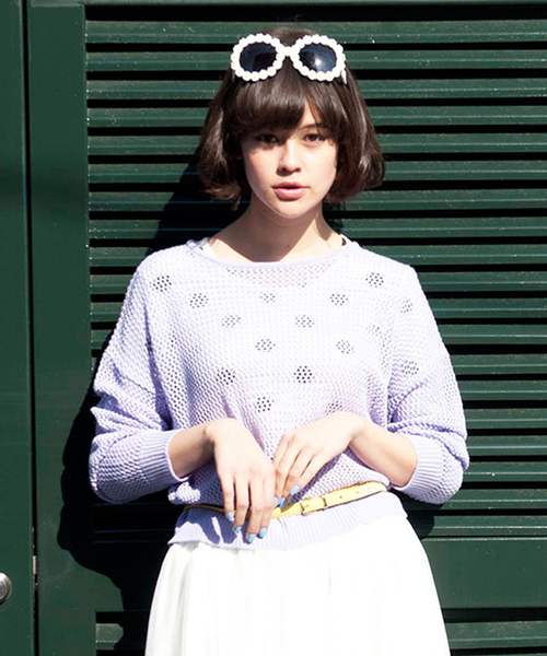 WEGO(ウィゴー)の「WEGO/柄ピチ7分袖Tシャツ(Tシャツ/カットソー・レディース・ブラック/ブルー/レッド/その他1・FREE)」の11枚目の写真