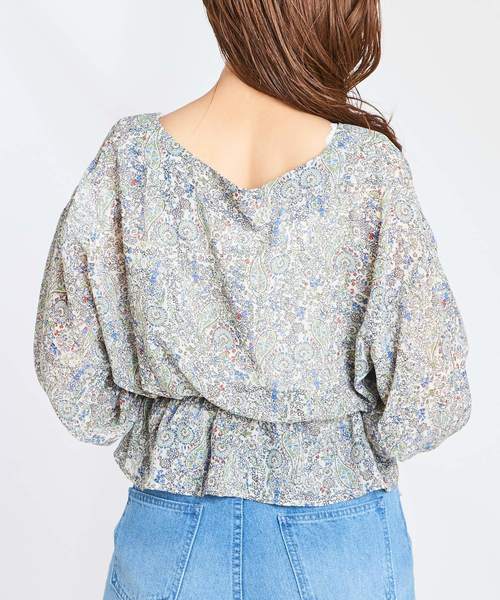 natural couture(ナチュラルクチュール)の「ペイズリー柄カシュクールブラウス(シャツ/ブラウス・レディース・オフホワイト/ブラック/ベージュ・FREE)」の22枚目の写真