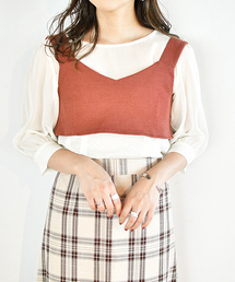 PairPair | バックリボンカットビスチェ(ベスト)