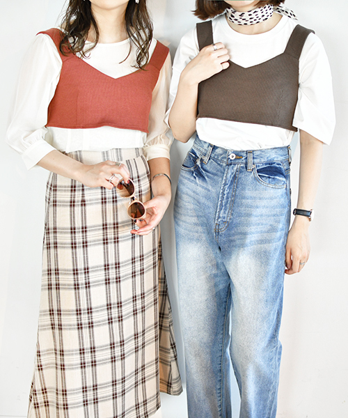 PairPair（ペアペア）の「バックリボンビスチェ（ベスト・レディース・ベージュ/ライトブラウン/モカ・FREE）」の6枚目の写真