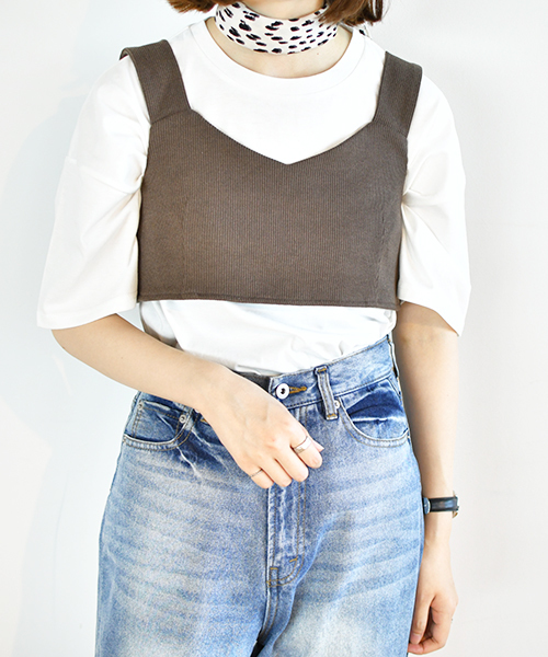 PairPair（ペアペア）の「バックリボンビスチェ（ベスト・レディース・ベージュ/ライトブラウン/モカ・FREE）」の21枚目の写真