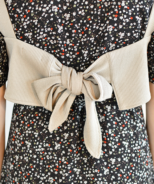 PairPair（ペアペア）の「バックリボンビスチェ（ベスト・レディース・ベージュ/ライトブラウン/モカ・FREE）」の7枚目の写真