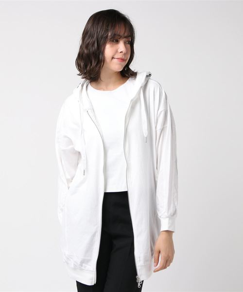 GGD（ジージーディー）の「Roger&Raw/ピグメントパーカーZIP C/D（パーカー・レディース・ホワイト/ライトグレー/ブラック/カーキ・M）」の10枚目の写真