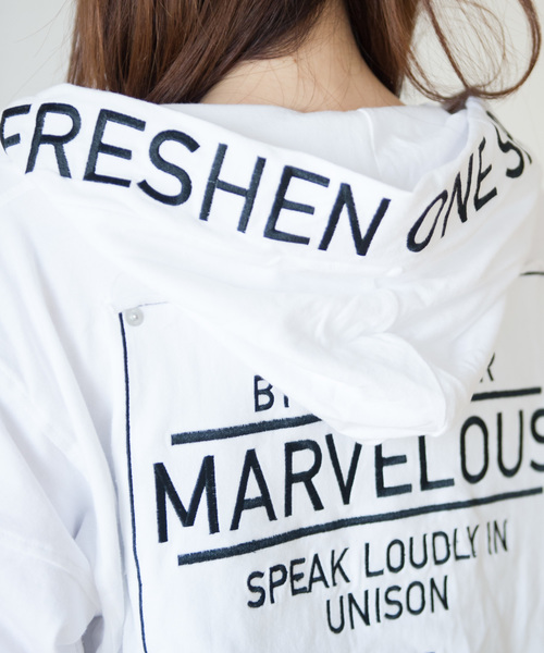 GGD（ジージーディー）の「Roger&Raw/ピグメントパーカーZIP C/D（パーカー・レディース・ホワイト/ライトグレー/ブラック/カーキ・M）」の21枚目の写真