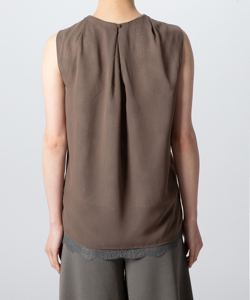 DOUBLE STANDARD CLOTHING(ダブルスタンダードクロージング)の「Sov.R/N ダル糸 + シフォン + レーストップス(シャツ/ブラウス・レディース・オフホワイト/ブラック/グレー・36/38)」の12枚目の写真